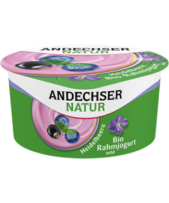 Bio-Rahmjogurt mild Heidelbeere-Cassis 10 % Fett 150 g