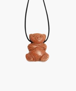 Bär Anhänger aus Goldfluss rot