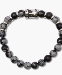 Herren Armband aus Schneeflockenobsidian