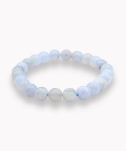 Chalcedon blau Kugelarmband 8mm