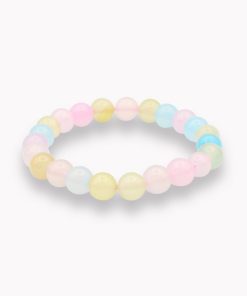 Achat bunt pastell Kugelarmband 8mm