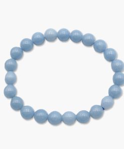 Angelit Kugelarmband 8mm