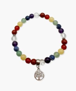 Chakra Kugelarmband mit Lebensbaum Charm