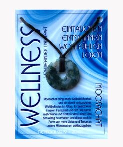 Moosachat Donut Anhänger Wellness auf großer Karte für Sternzeichen Steinbock