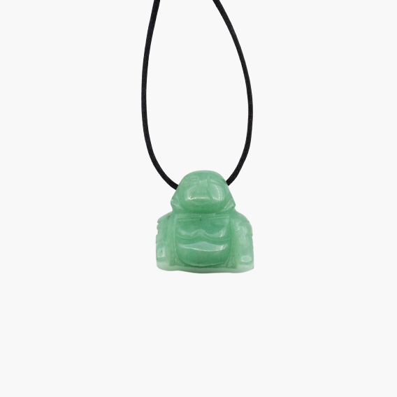 Buddha Anhänger aus Aventurin grün