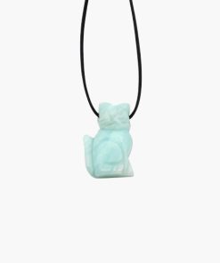 Anhänger Katze klein aus Amazonit