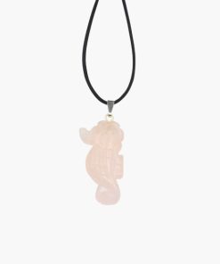 Seepferdchen Anhänger aus Rosenquarz