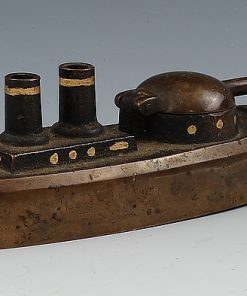 WW1 KuK TINTENFASS KRIEGSSCHIFF BRONZE