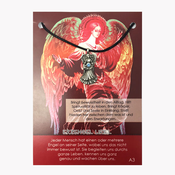 Anhänger Uriel – Die Erzengel aus Zinn auf großer Karte