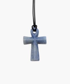 Ankh Lebenskreuz Anhänger aus Blauquarz