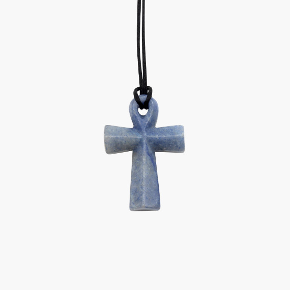 Ankh Lebenskreuz Anhänger aus Blauquarz