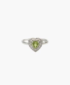 Peridot Ring facettiert – Schmuckstein in Designfassung