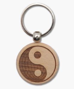 Schlüsselanhänger aus Massivbuche „Yin Yang“
