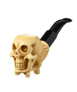 Meerschaum-Pfeife Skull ecru
