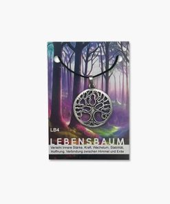 Lebensbaum Anhänger auf kleiner Karte (Motiv 4)