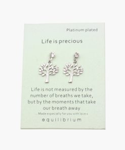 Ohrhänger Lebensbaum auf kleiner Karte