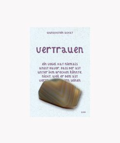 „Vertrauen“ – Achat Taschenstein auf kleiner Karte
