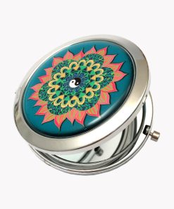 Taschenspiegel zum Aufklappen mit Yin Yang Motiv
