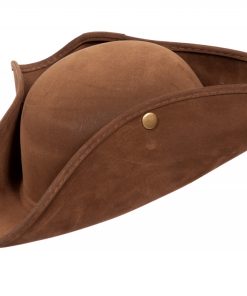 Piratenhut mit Druckknöpfen (braun)