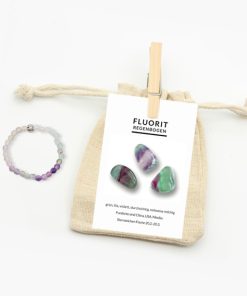 Ring facettiert aus Fluorit Regenbogen