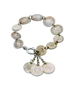 Historisches Silber-Münzarmband mit Reichsadler-Motiven 800er Silber