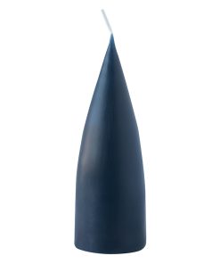 cone shaped candle, 16 cm, Farbe marine blue