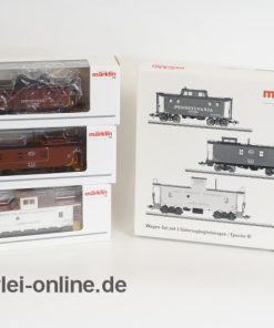 Märklin Spur H0 | 45706 Wagen-Set Güterzugbegleitwagen | 3-tlg. USA Caboose Set mit OVP