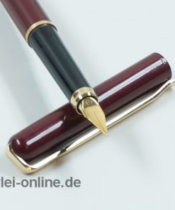 ELYSEE 60 Füllhalter | Vintage Laque Antique Füller „F“ | Metallic-Bordeaux ,glänzend | MINT/unbenutzt
