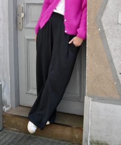 Loungehose aus Feinstrick, Farbe anthrazit, Größe L/XL