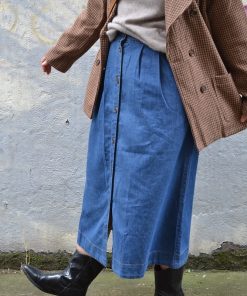 Leichter Jeansrock mit Knopfleiste