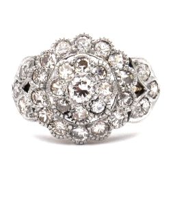 Antiker 1.65 ct Diamant Ring 14K Gold und Platin, um 1910