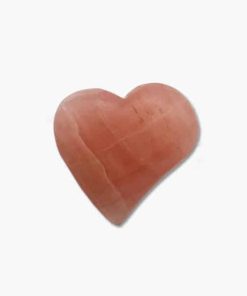 Calzit Rot Edelstein Herz 99g Einzelstück