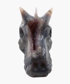 Wächter Drache Schnitzerei Achat Einzelstück