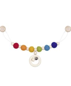 Goki Kinderwagenkette Regenbogen mit Wollfilzkugeln