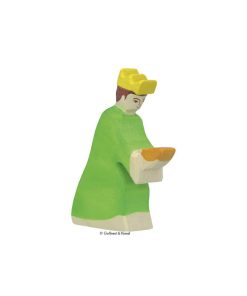 Holztiger Krippenfigur Heilige drei Könige Balthasar 3 aus Holz