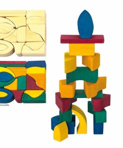 Glückskäfer große Holzbausteine bunt oder natur