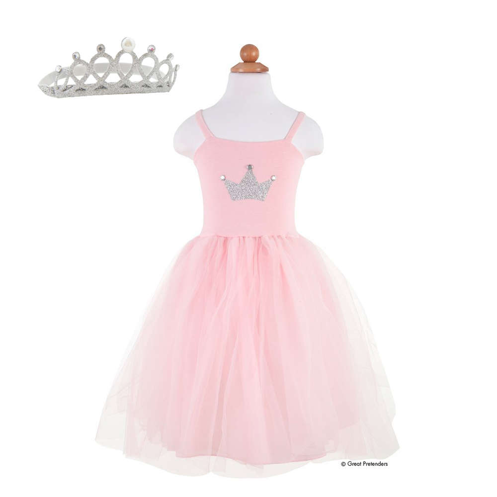 Great Pretenders Rosa Prinzessinnenkleid mit Krone