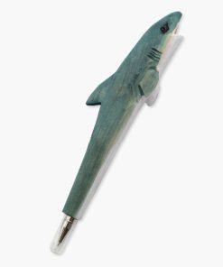 Tierkopfstift Hai handgeschnitzt und -bemalt