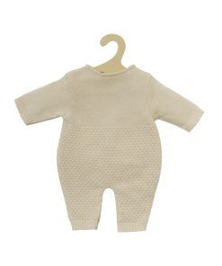 Heless Puppen-Strickstrampler, ecru, aus Bio-Baumwolle