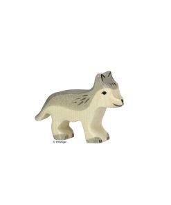 Holztiger Holzfigur Wolf klein