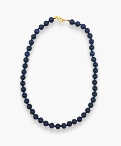 Kugelkette Goldfluss blau mit Verschluss