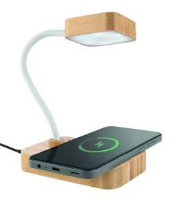 Metmaxx LumiBamboo – Tischlampe mit Wireless-Charging
