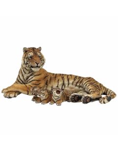 Papo Spielfigur Liegende Tigerin mit Babys