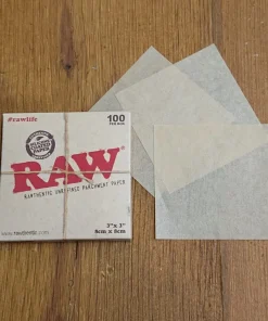 RAW Pergamentpapier 100 Blatt à 80x80mm