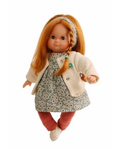 Schildkröt Puppe Schlummerle mit roten Haaren und Blumenkleid