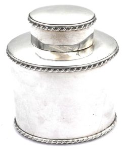 Englische Silber Teedose – George V Teacaddy in Sterlingsilber Atkin Brothers, Sheffield 1917