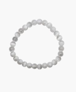 Selenit Kugelarmband 7mm