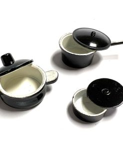 Kochtopf-Set | Schwarz-weiß