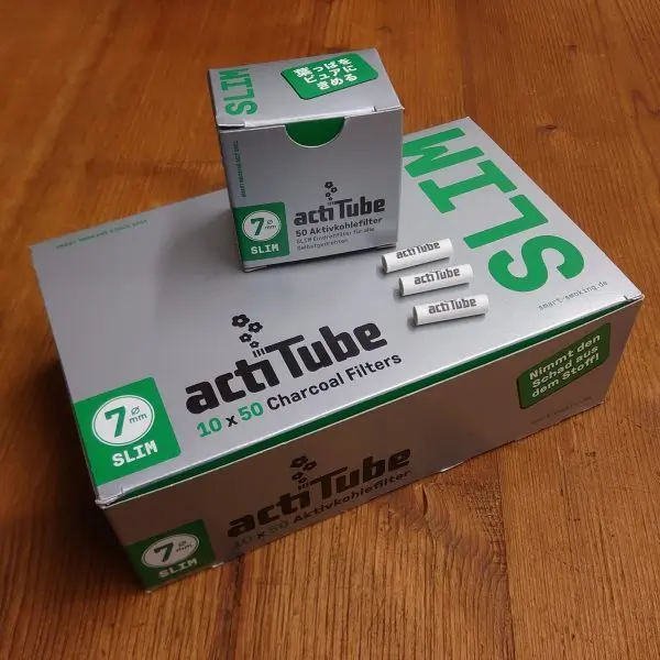 actiTube (Tune) Aktivkohlefilter Slim, Karton 10 x 50st.