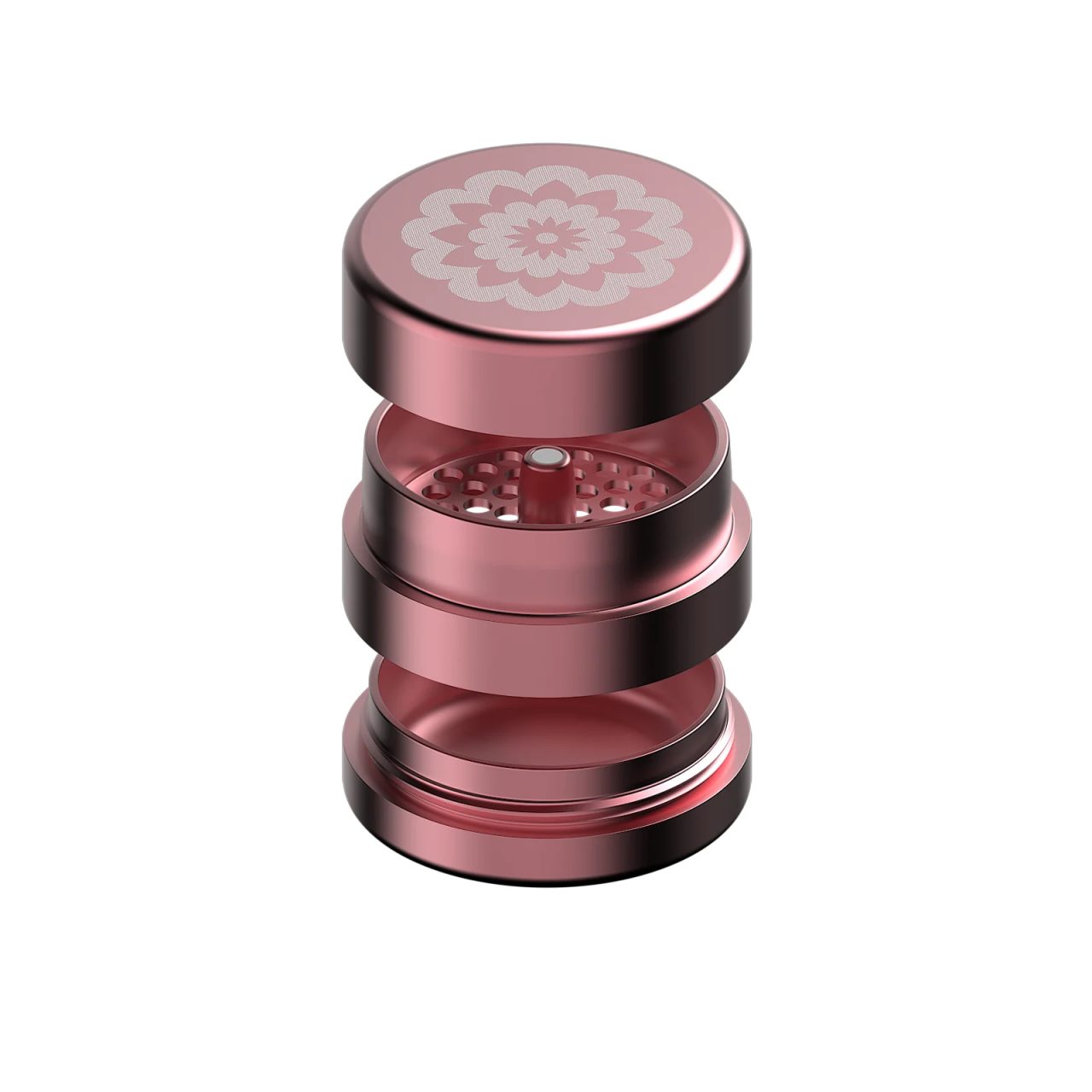 Flower Mill Next Gen Standard 2.0″ – Aluminium Grinder – Pink - Image 2